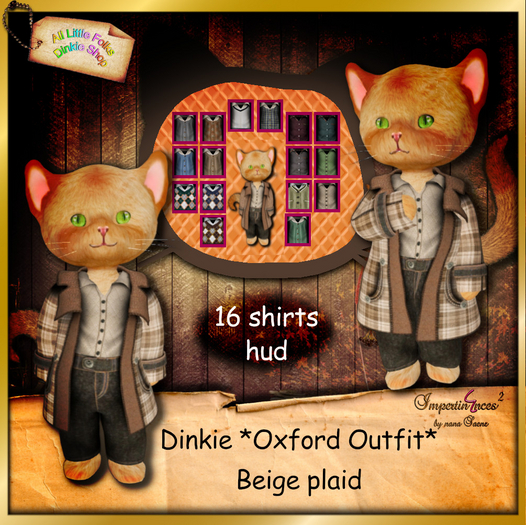 ALF -Dinkie oxford outfit  beige plaid