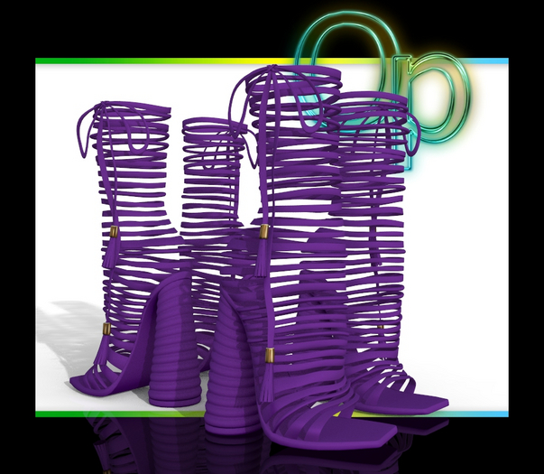 Purple Gloria Heels Reborn