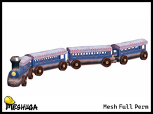 Meshuga Christmas Wooden Toy Train FULL PERM MESH