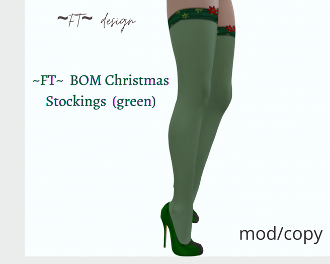 ~FT~ BOM Christmas stocking (green) 