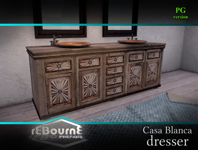 Casa Blanca Bathroom Dresser - PG version
