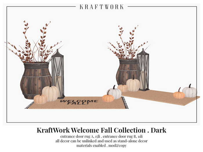 KraftWork Welcome Fall Collection DARK (Add Me)