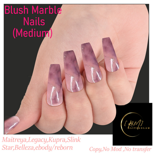 [ReM] Blush Marble Nails (MD)