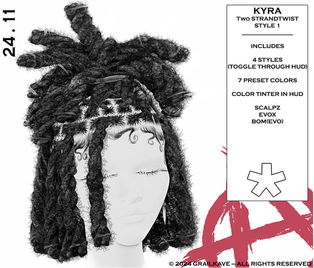[GK] KYRA TWO STRAND PONY [ADD ME]