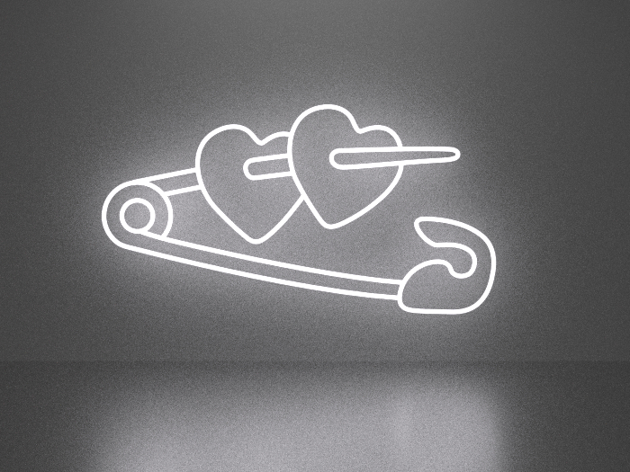 Pin neon sign Full Permission