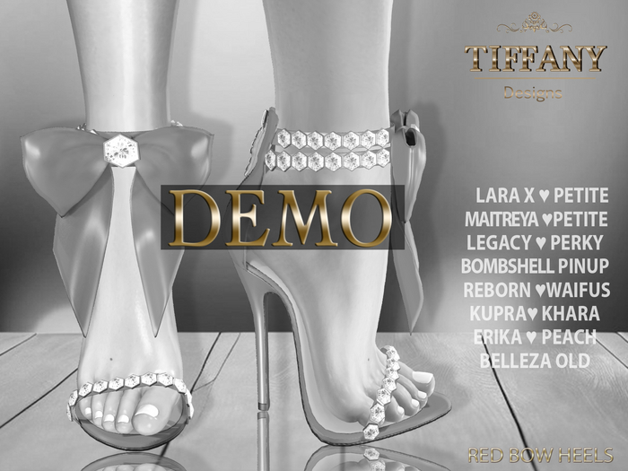 ::TD:: Red Bow Heels [Mesh] DEMO + Lara X