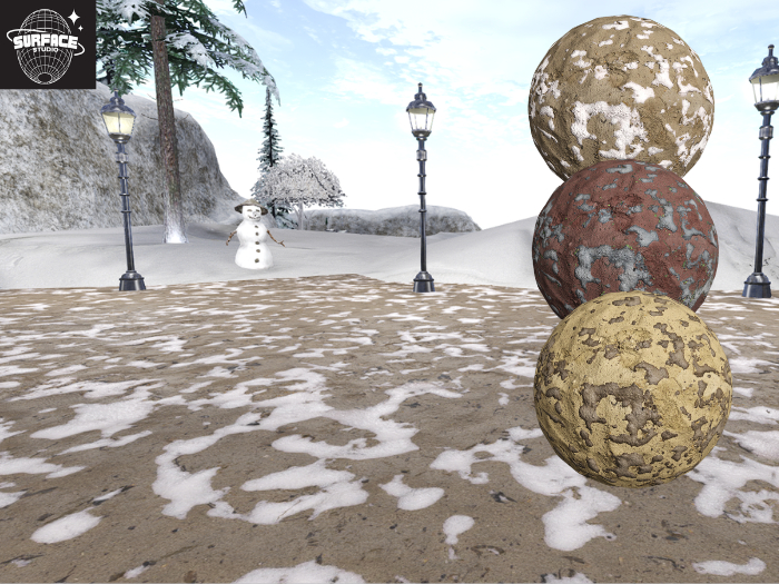 PBR Powdery Snow On Soil