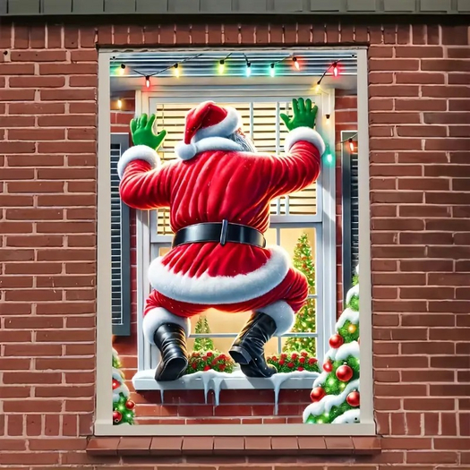 CHRISTMAS SANTA CLIMING TEXTURE