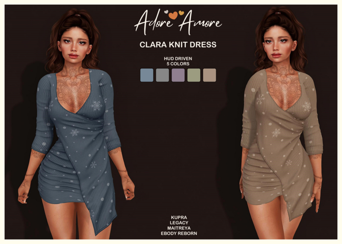 .:Adore:.  Clara - Knit Dress - Let It Snow