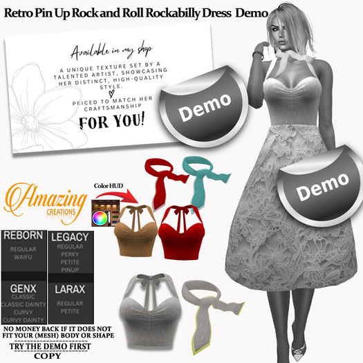 AmAzInG CrEaTiOnS Retro Pin Up Rock A Roll Rockabilly Dress Dem
