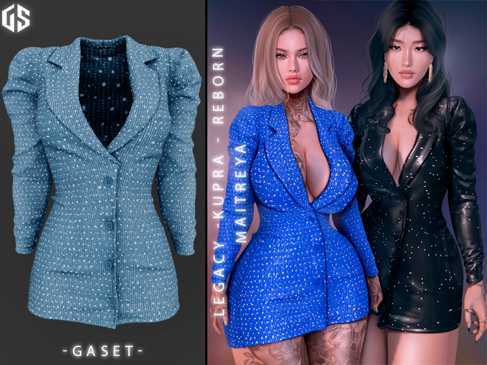 GASET - LGHT BLUE SPKLE GALA DRESS
