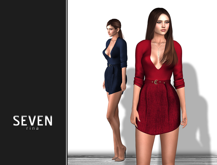 SEVEN - Rina Dress (red)