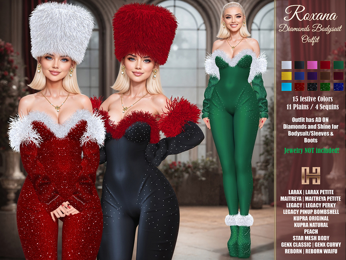 [hh] Roxana Diamonds Bodysuit Outfit