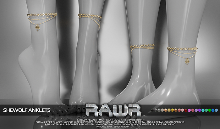 RAWR! SheWolf Anklets (add me)