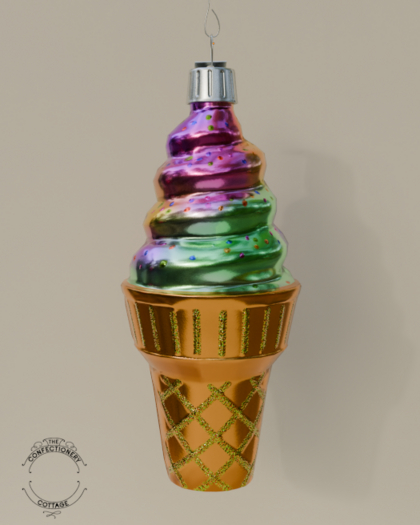 TCC - Blown Glass Tree Ornament - Soft Serve