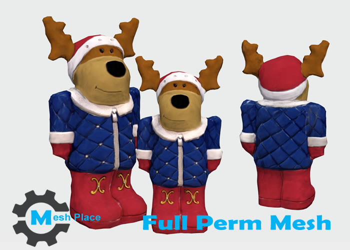 Mesh Place - Christmas Reindeer Statue Full Perm Mesh (add to