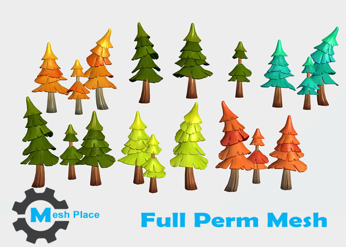 GIFT Kawaii Cute Pine Tree Pack Full Perm Mesh (add to