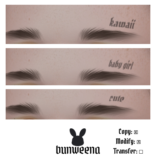 // bw \\ cute misc eyebrow tattoos