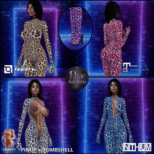 PBW Catsuit -Leopard- PBR 2K Texture Color HUD   (Boxed)