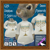 GPA Dinkies T-Shirt BOM - Deco Menorah Print v.2