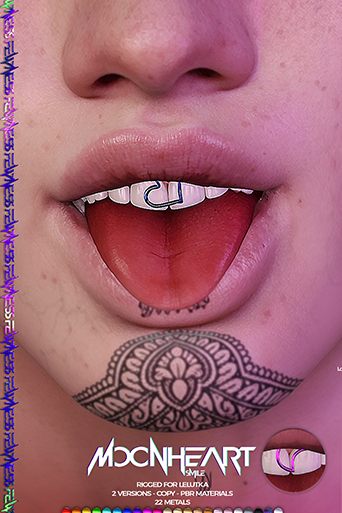 Fewness - MoonHeart Smile Piercing - Lelutka