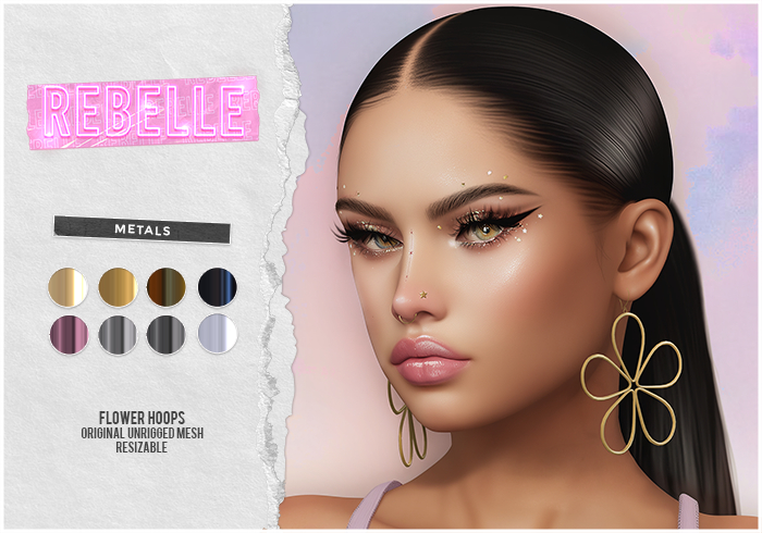 Rebelle - Flower Hoops