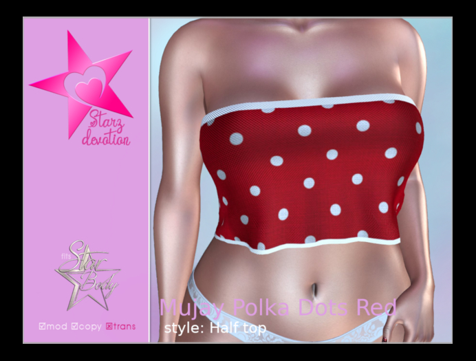 SD2 Mujay Polka Dots Red Half Top