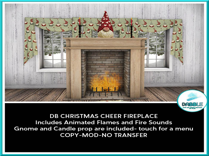 .:TT:.  CHRISTMAS CHEER FIREPLACE  add me