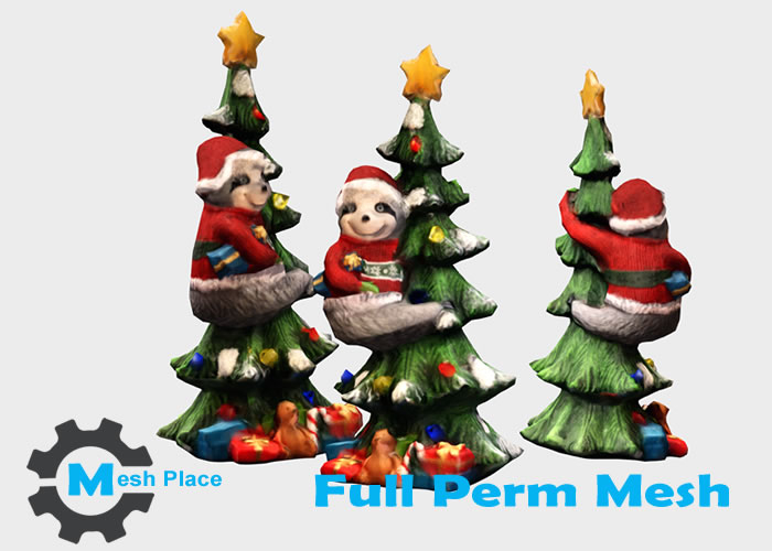 Mesh Place - Sloth on Christmas Tree Full Perm