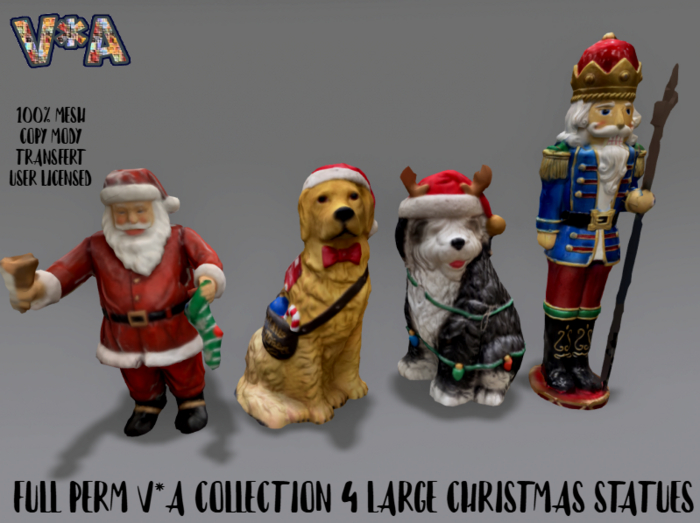 FULL PERM V*A COLLECTION 4 LARGE CHRISTMAS STATUES