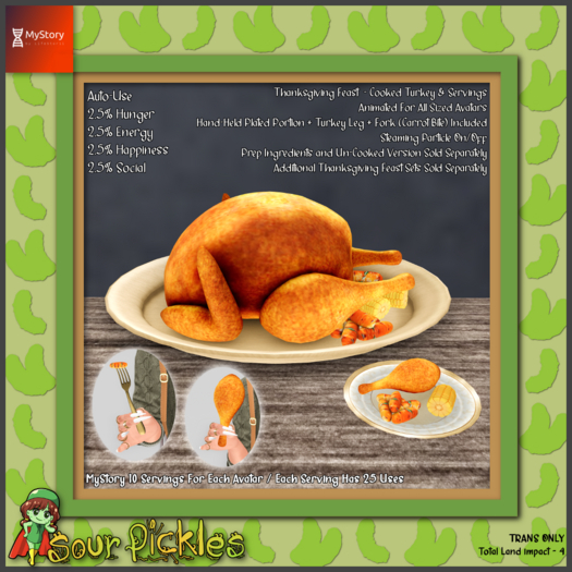[SP] MyStory Thanksgiving Feast - Cooked Turkey & Servings