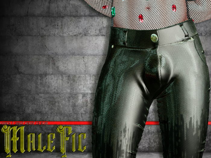 !!MaleFic Diamond Pants- Black