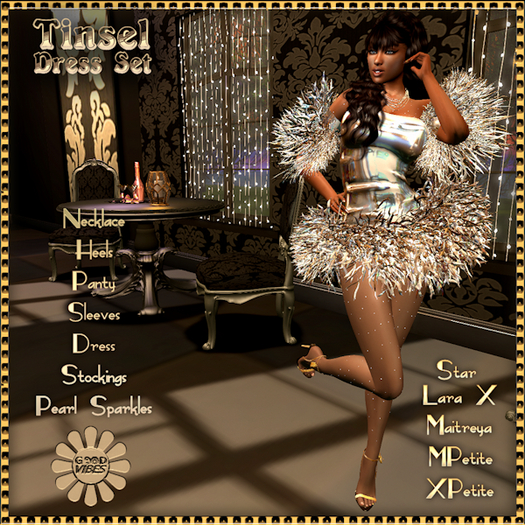 GoodVibes Tinsel Dress Set