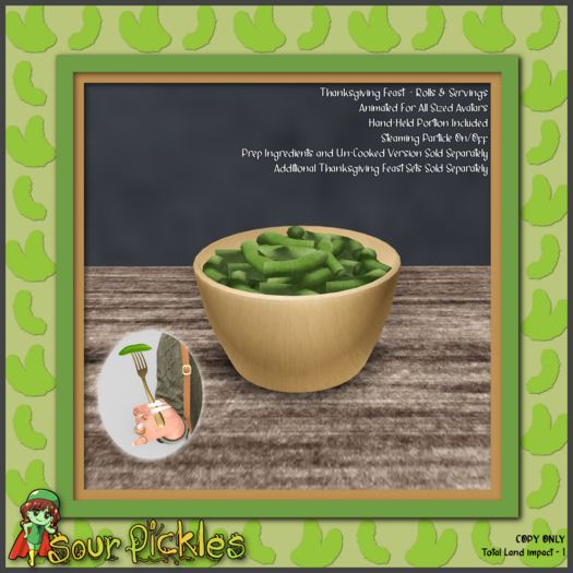 [SP] Thanksgiving Feast - Cooked Green Beans & Servings