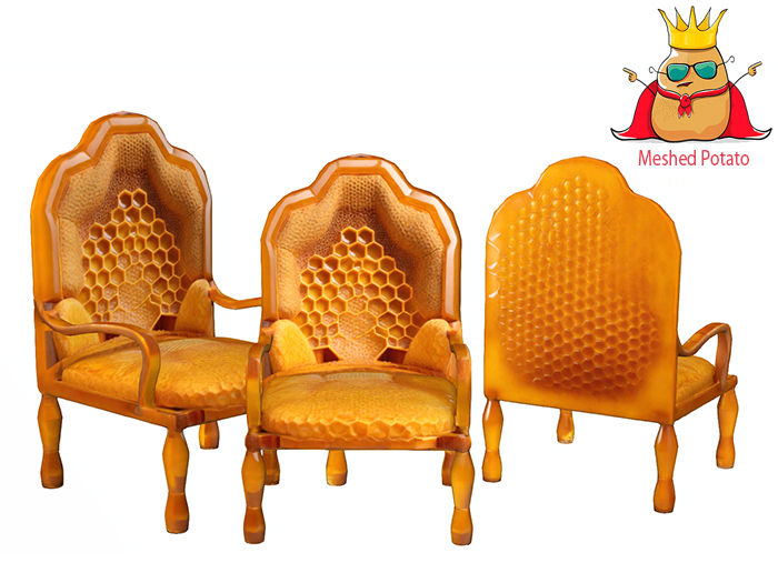 Meshed Potato - Queen Bee Throne  Full Perm Mesh