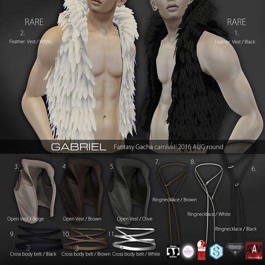 Second Life Marketplace - .::GB:: Feather Vest FULL SET All color ...
