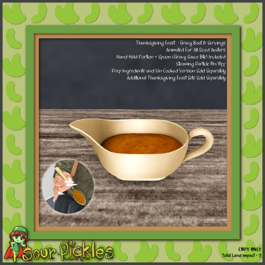 [SP] Thanksgiving Feast - Cooked Gravy Boat & Servings