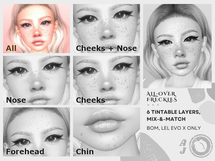 [DEMO] All-over Freckles | BOM, Tintable, Lel Evo X | Au Jus.