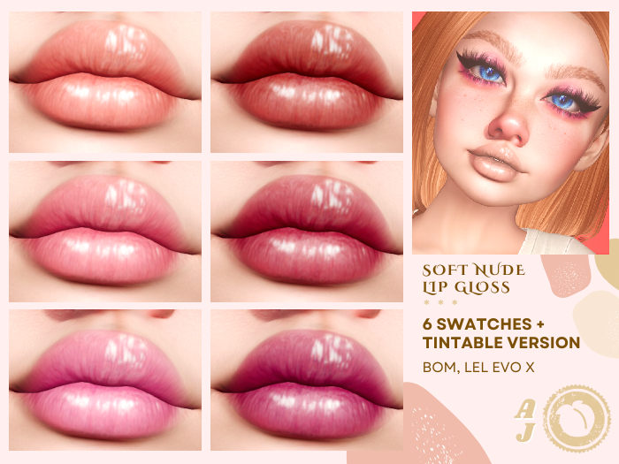 Soft Nude Lip Gloss | BOM, Tintable, Lel Evo X | Au Jus.