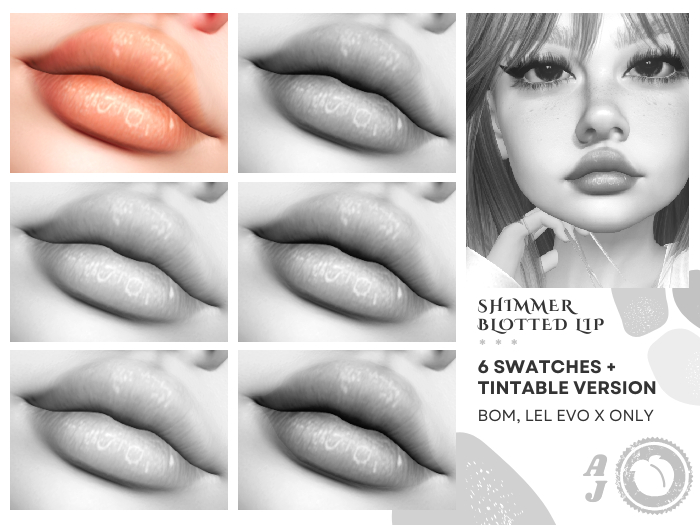 [DEMO] Shimmer Blotted Lip | BOM, Tintable, Lel Evo X | Au Jus.