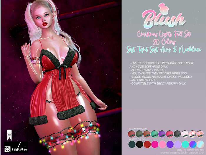 BLUSH - Christmas Lights  Set - Soft Tight, Arms - [REBORN]