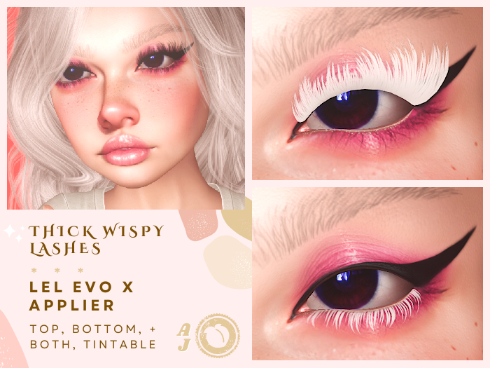 Thick Wispy Lashes | Lel Evo X Applier, Tintable | Au Jus.