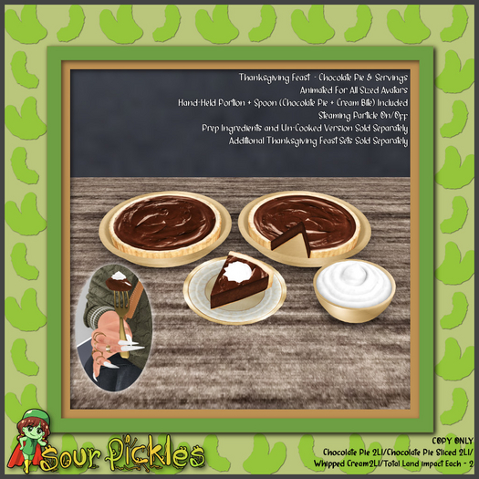 [SP] Thanksgiving Feast - Cooked Chocolate Pie & Servings