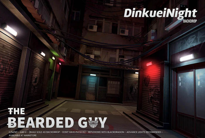 Dinkuei Night Backdrop - The Bearded Guy 