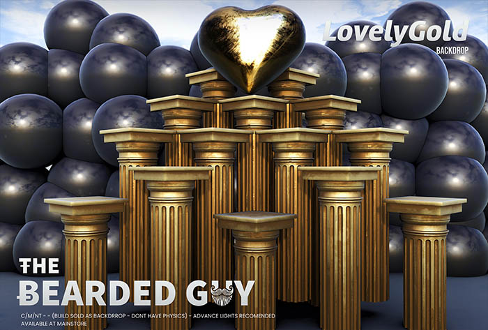 Lovely Gold Backdrop - The Bearded Guy 