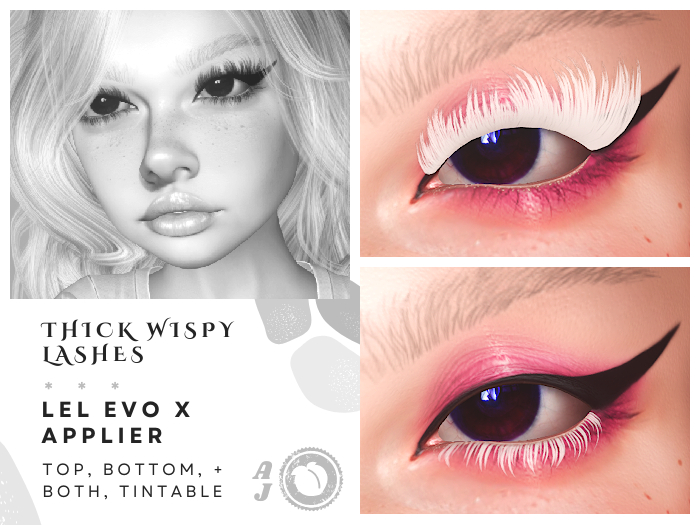 [DEMO] Thick Wispy Lashes | Lel Evo X Applier, Tintable | Au Jus.