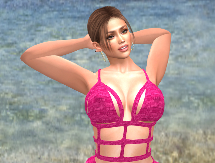 Pink Sequins Top set