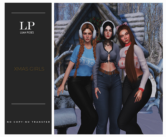 Luan Poses Xmas Girls