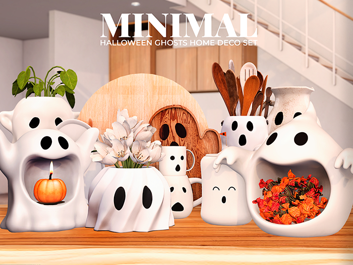 MINIMAL - Halloween Ghosts Deco FATPACK