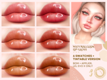 Natural Glam Lip Gloss | Full Pack - HD Lips Applier, BOM, Tintable, Lel Evo X | Au Jus.